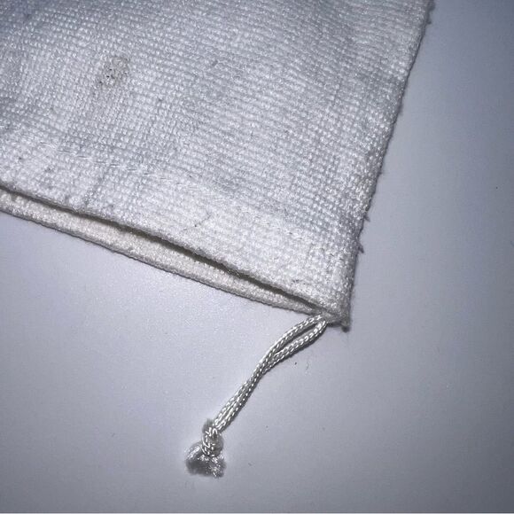 Charles Jourdan Paris White with Black Print Synthetic Drawstring Dust Bag - Picture 4 of 5